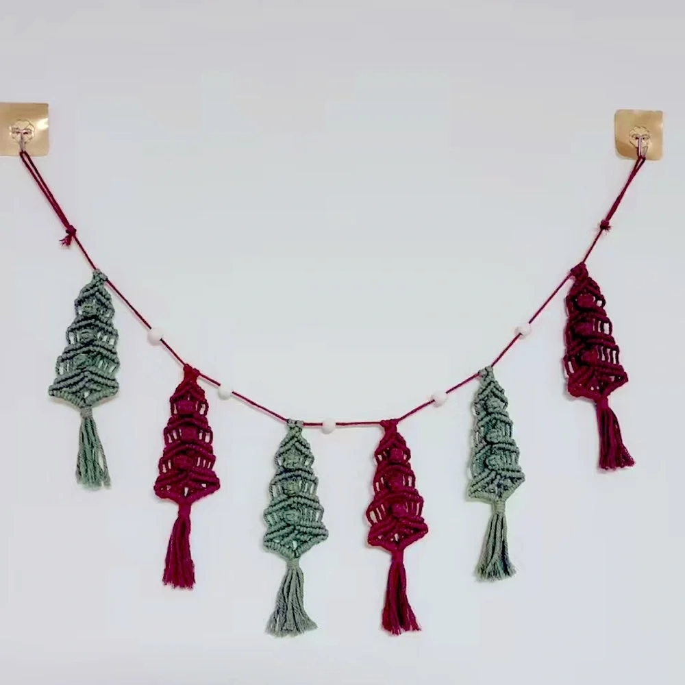Soul Embellishment’s™️ Handcrafted Macrame Christmas Tree Wall Hanging